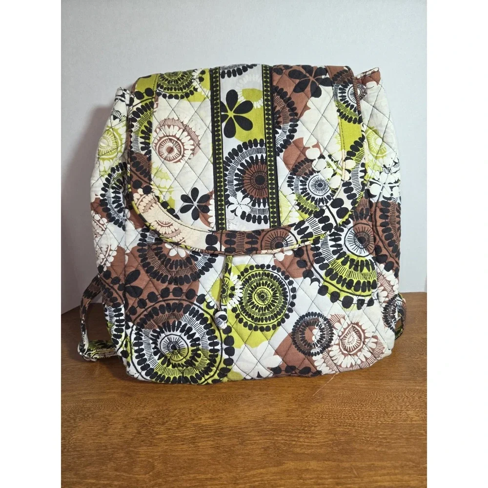 Vera Bradley Cocoa‎ Moss Back Pack Retired Pattern